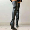 Women's Over-the-Knee High Heel Boots – 11cm Heels with Back Zipper, Sizes 40–46