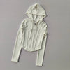 Women's Hooded Fitness Jacket – Quick-Dry Long Sleeve Sports Cardigan