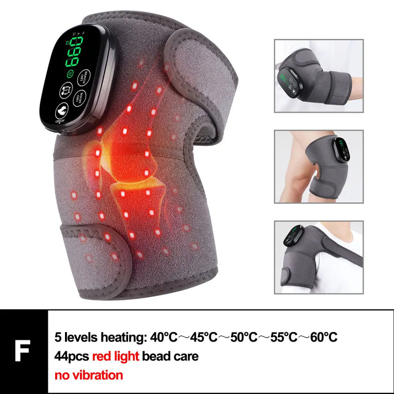 3-in-1 Electric Heated Vibration Massager for Knee, Shoulder & Elbow