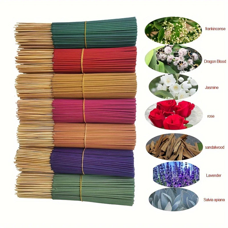 Set of 140 Incense Sticks (Lavender, Sandalwood, White Sage)