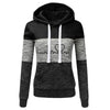 Women’s Printed Color Block Hoodie & Sweatpants Set