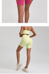 Solid Color Women’s High Waist Fitness Shorts