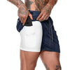 Men’s 2-in-1 Running & Training Shorts – Summer Double-Layer Sportswear