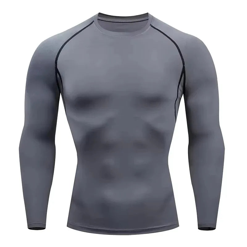 Men's Thermal Compression Shirt – Long Sleeve Running & Gym Workout Top