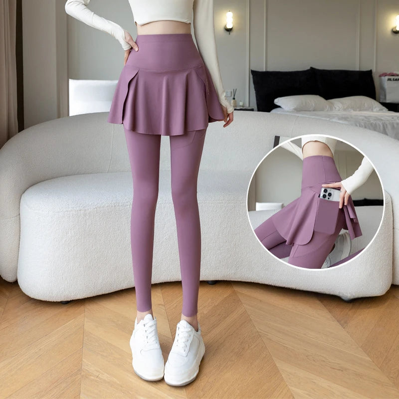 Women’s Thermal Fleece Lined Leggings – High Waisted Winter Workout Tights with Pockets