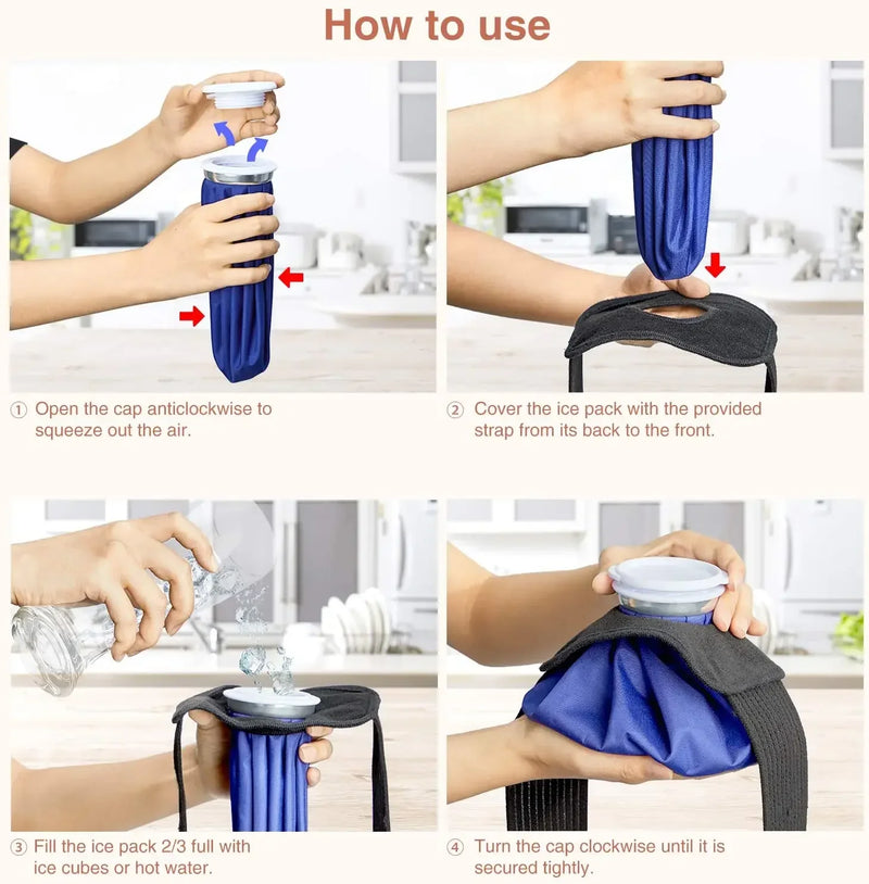 Reusable Ice Bag Compression Wrap for Knee, Ankle, Shoulder & Neck
