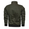 Men’s Vintage Pilot Bomber Jacket – Cotton Cargo Work Coat with Zipper Pockets