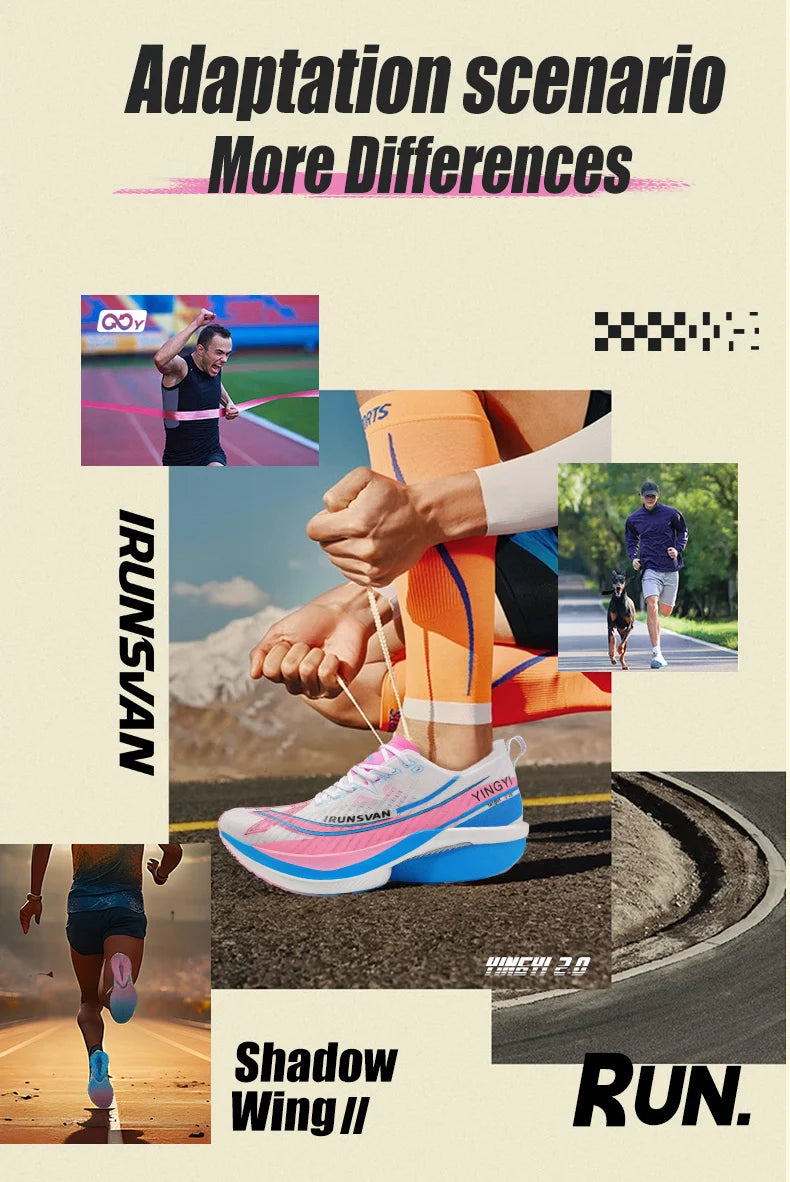 Carbon Plate Marathon Running Shoes – Lightweight Racing Sneakers with Stable Support & Cushioning