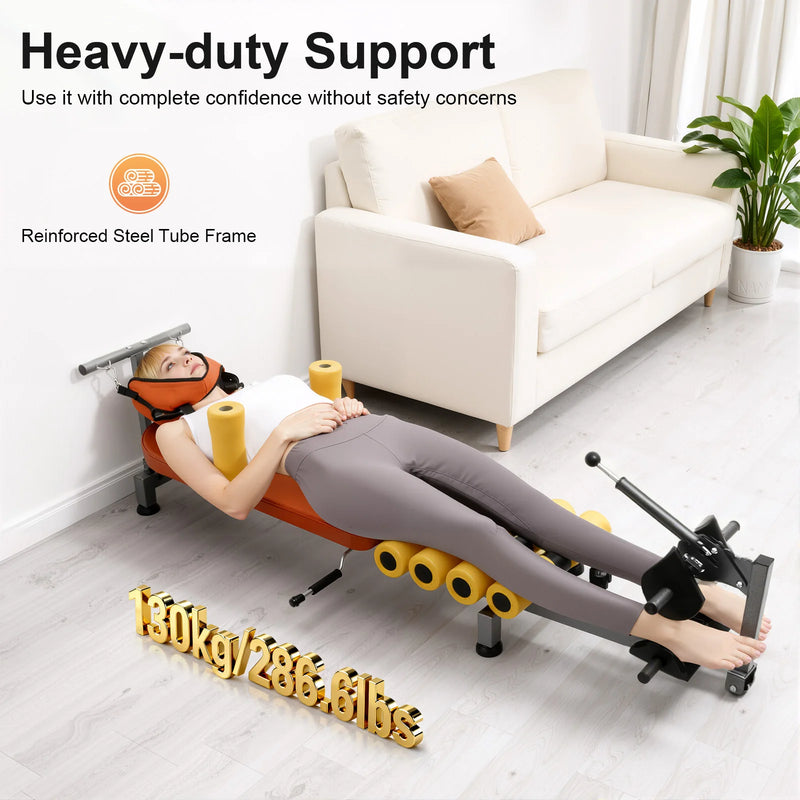 Adjustable Back & Neck Stretch Bench – Spinal Stretching Workout Table