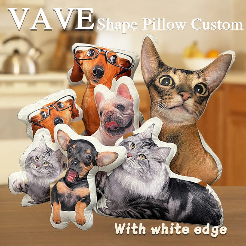 Photo Custom Shape Pillow Case DIY Pet Cushion