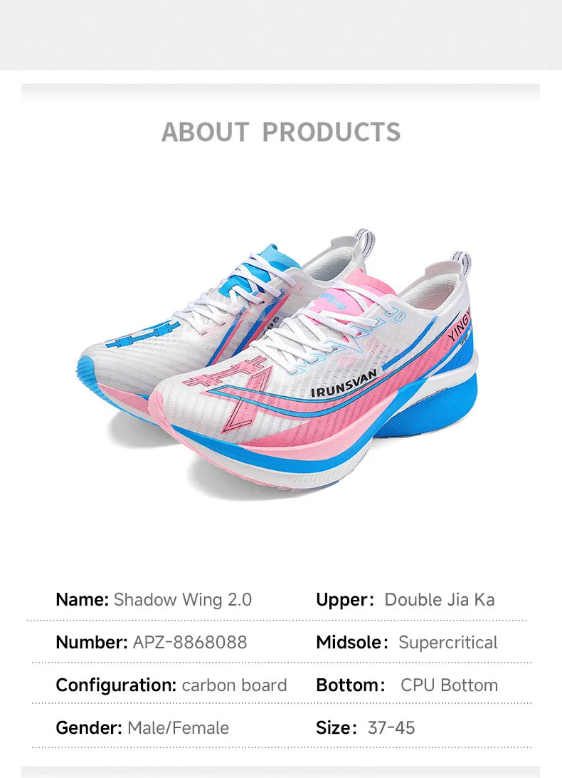 Carbon Plate Marathon Running Shoes – Lightweight Racing Sneakers with Stable Support & Cushioning