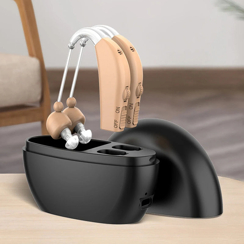 Rechargeable Portable Hearing Aid for the Elderly