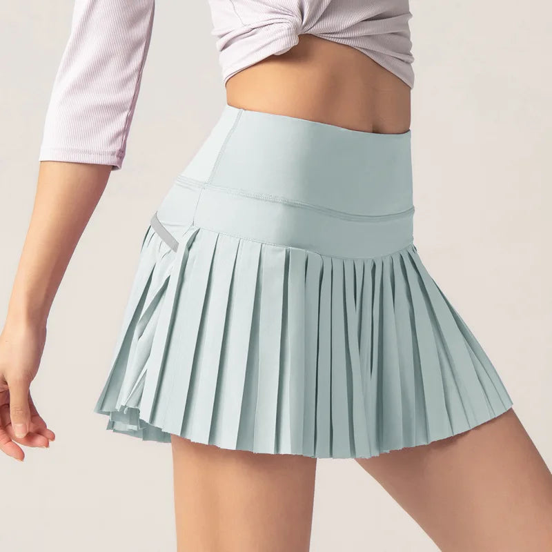 Summer Women’s Tennis Pleated Skirt with Inner Shorts