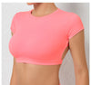 Women's Backless Muscle Back Sports Tee – Open Back Workout Yoga Training T-Shirt