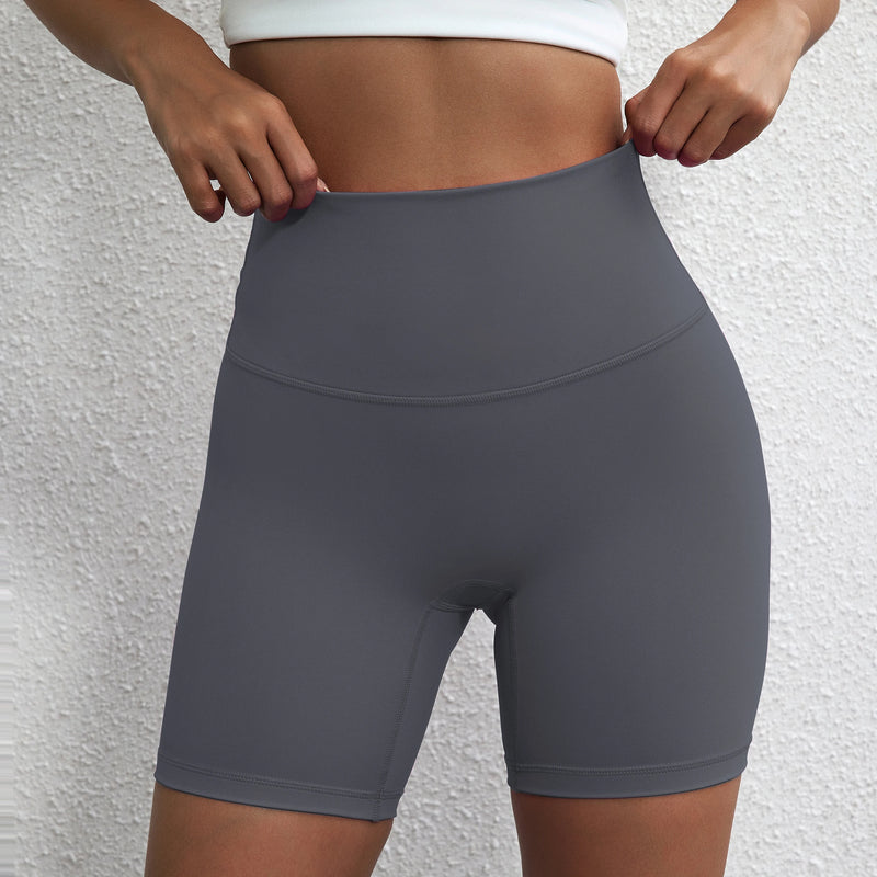 Solid Color Women’s High Waist Fitness Shorts