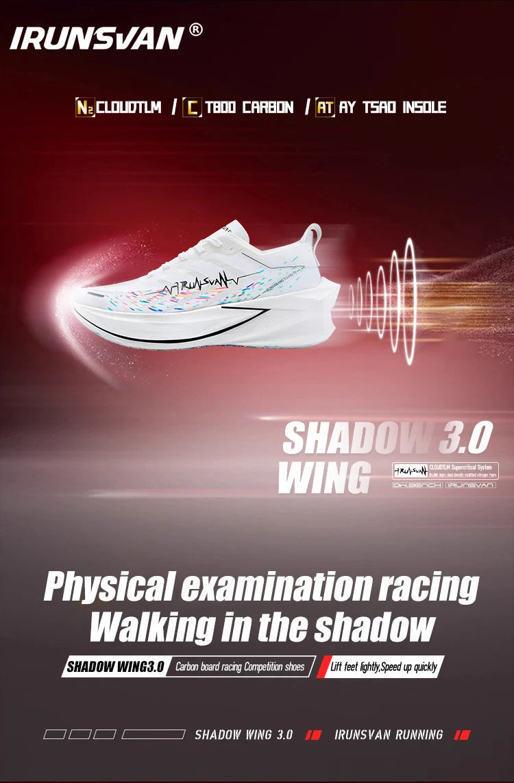 IRUNSVAN Carbon Plate Running Shoes – Cushioned Marathon Shoes for Men & Women