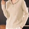 Women’s Zip-Up Knit Cardigan – Thick Warm Sweater with Turn-Down Collar