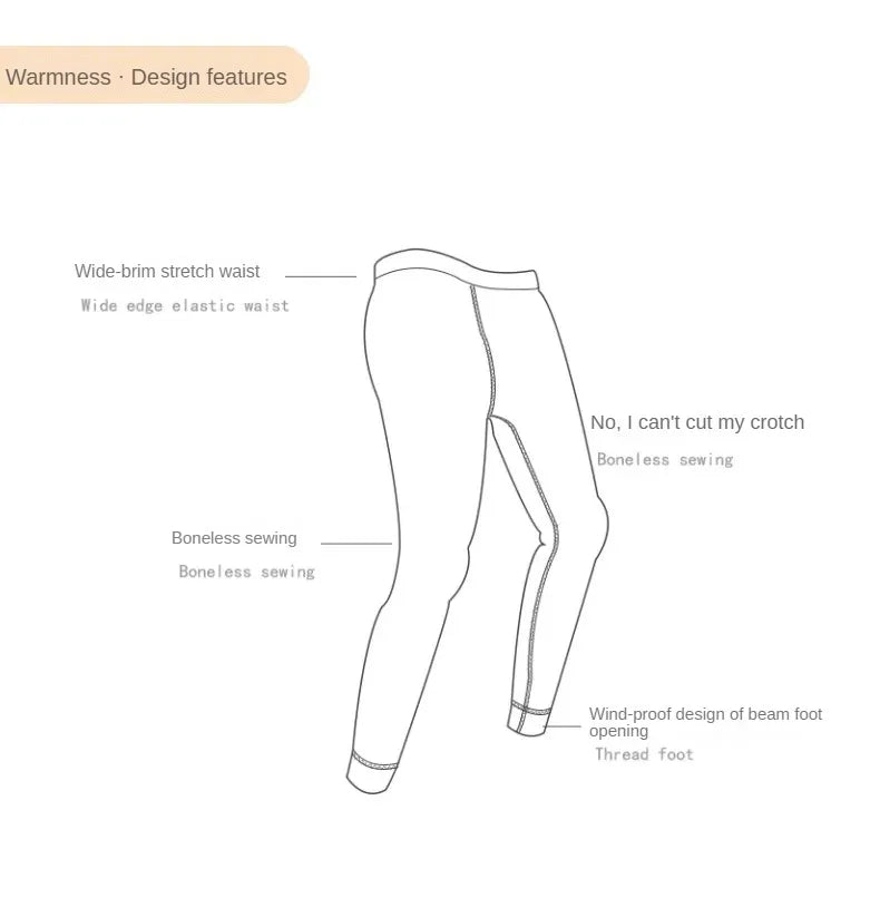 Kids Winter Fleece Lined Leggings – Thick Warm Base Pants