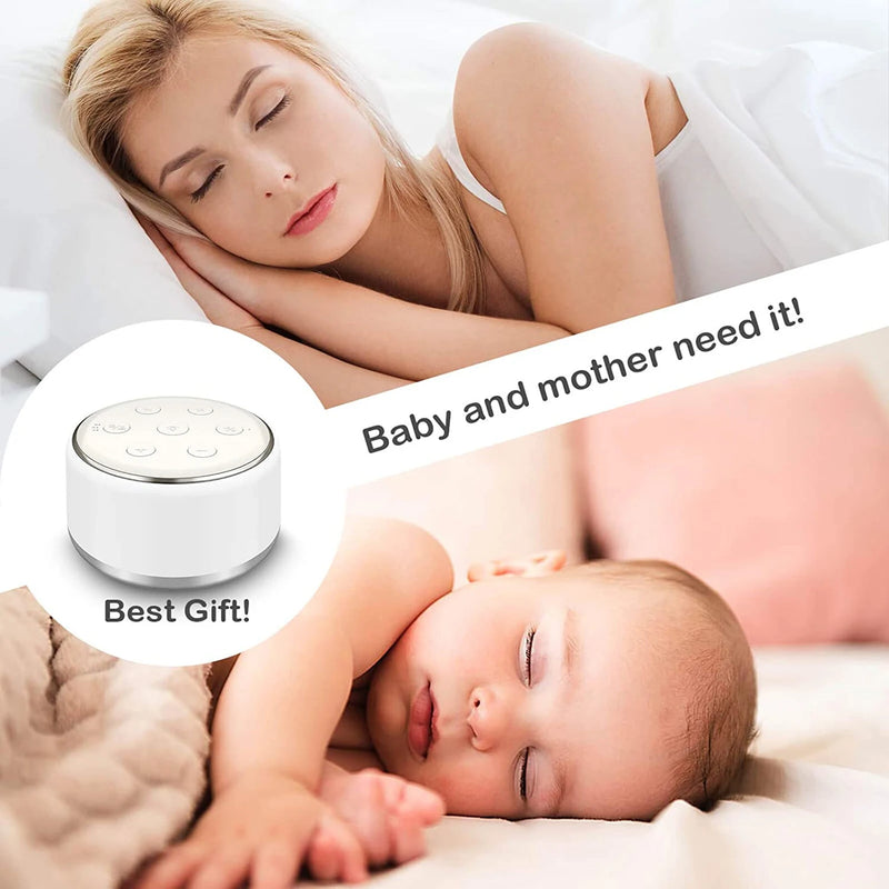 White Noise Sleep Machine with Night Light for Babies and Adults