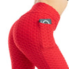 Women’s High Waist Pocket Bubble Leggings – Hip Lift Gym Fitness Pants