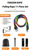 11pcs/Set Pull Rope Resistance Bands Fitness Equipment
