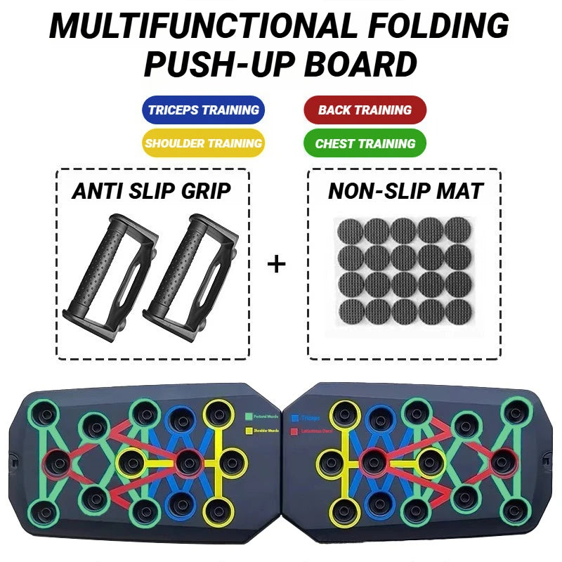 Multifunctional Foldable Push-Up Board for Home Fitness Training