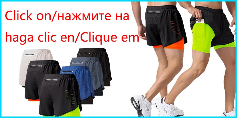 Men’s 2-in-1 Running & Training Shorts – Summer Double-Layer Sportswear