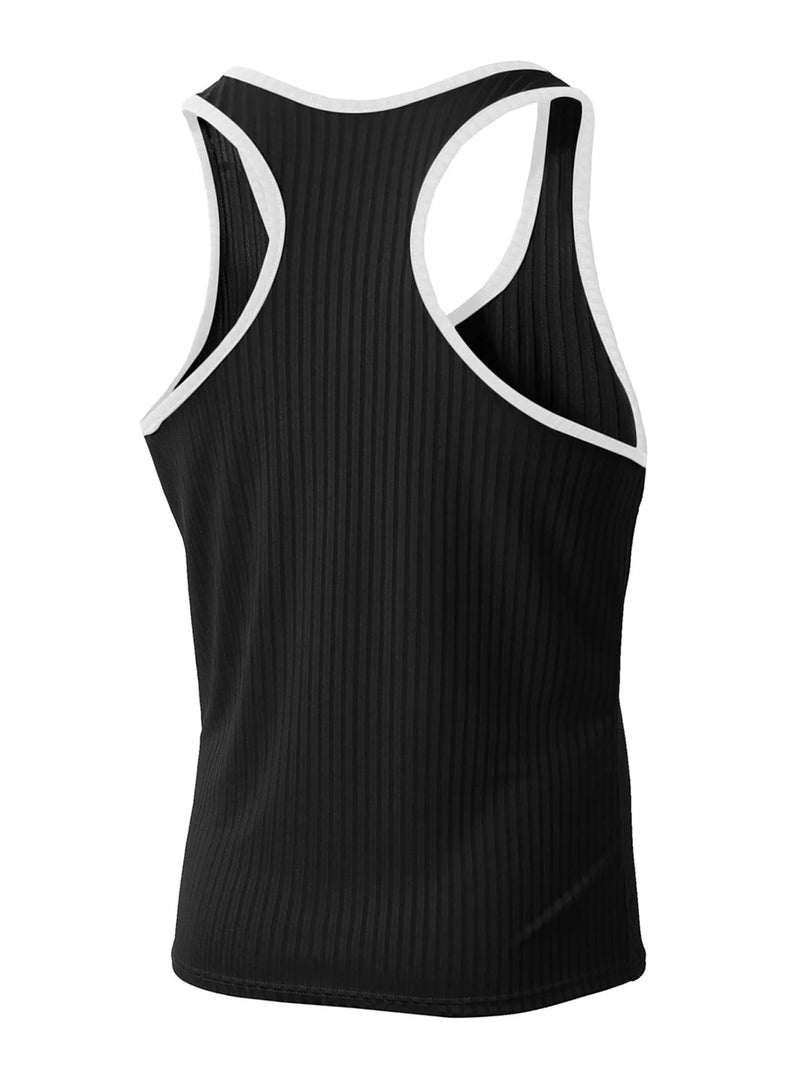 Men’s Sleeveless Racerback Muscle Tank Top – Gym Workout & Streetwear