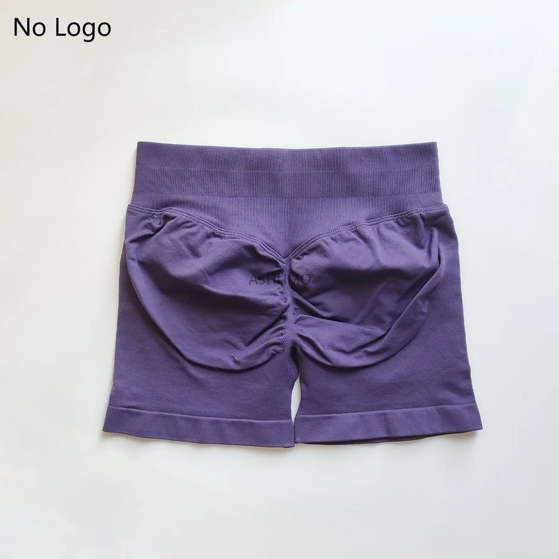 ARFTE Butt-Lifting Low Ribbed Elastic Band  Seamless Yoga-Biker Shorts