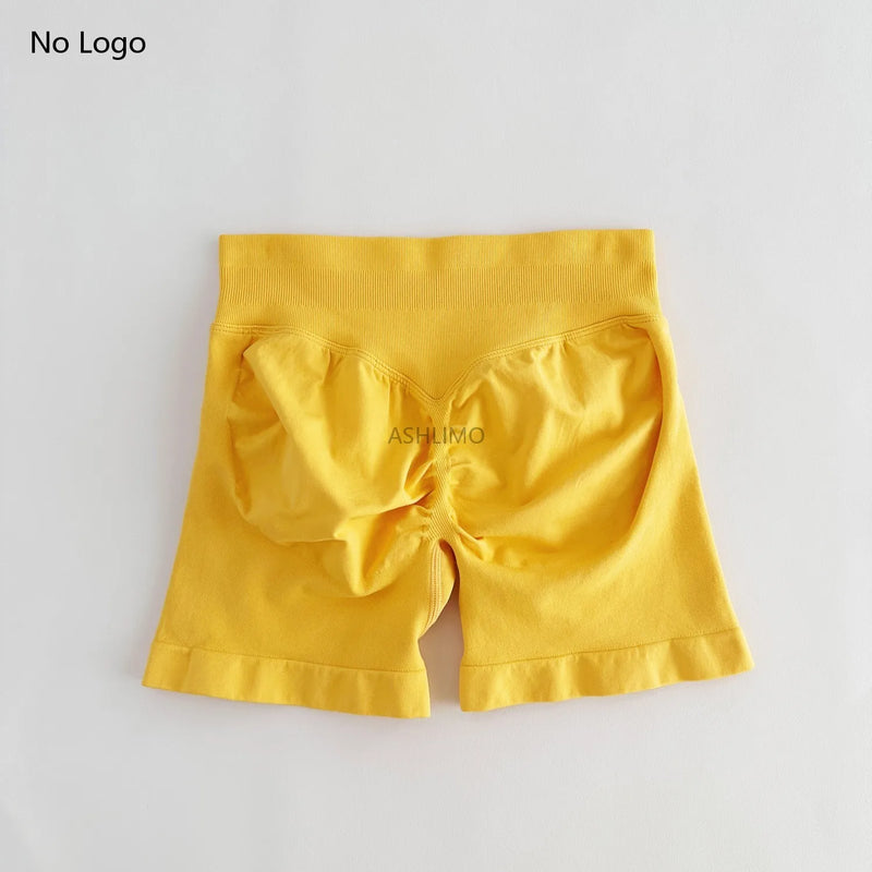 ARFTE Butt-Lifting Low Ribbed Elastic Band  Seamless Yoga-Biker Shorts