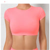 Women's Backless Muscle Back Sports Tee – Open Back Workout Yoga Training T-Shirt