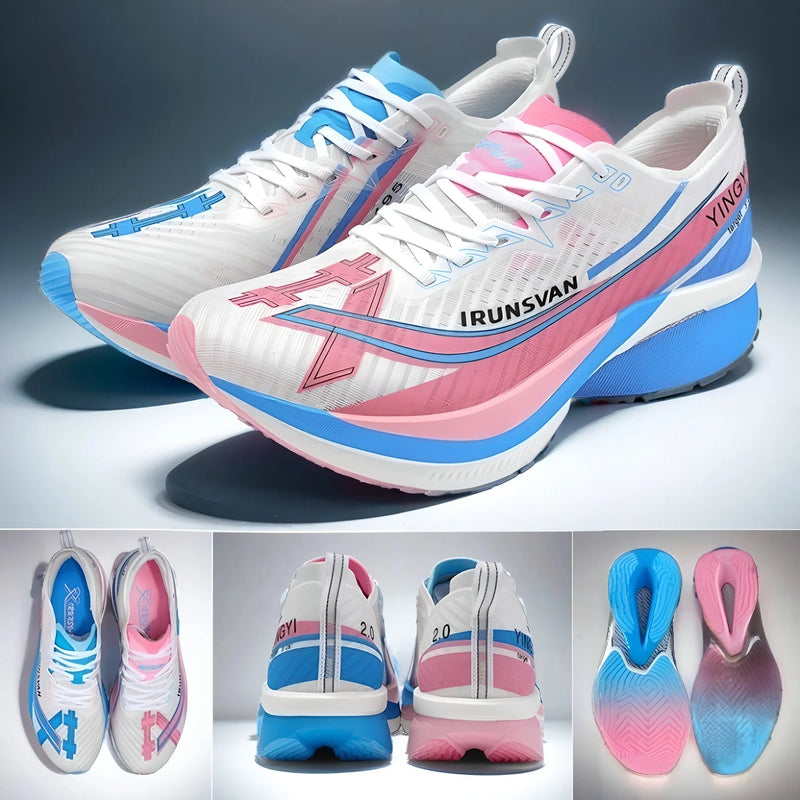 Carbon Plate Marathon Running Shoes – Lightweight Racing Sneakers with Stable Support & Cushioning