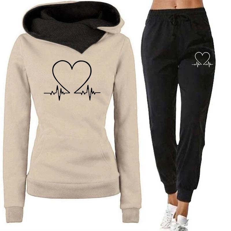 Women’s Winter Warm Hoodie & Pants Tracksuit Set