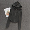 Women's Hooded Fitness Jacket – Quick-Dry Long Sleeve Sports Cardigan