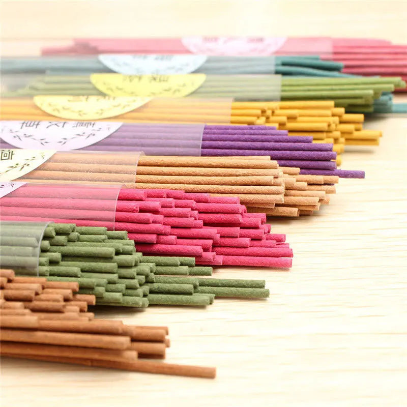 50Pcs/Box Natural Incense Sticks (Jasmine & Lavender Scented):