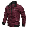 Men’s Vintage Pilot Bomber Jacket – Cotton Cargo Work Coat with Zipper Pockets