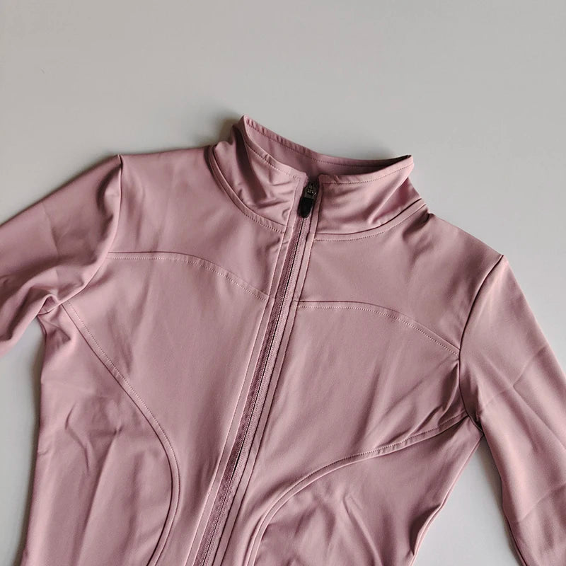 Women’s Slim Fit Zip-Up Yoga Jacket – Quick Dry Fitness Top