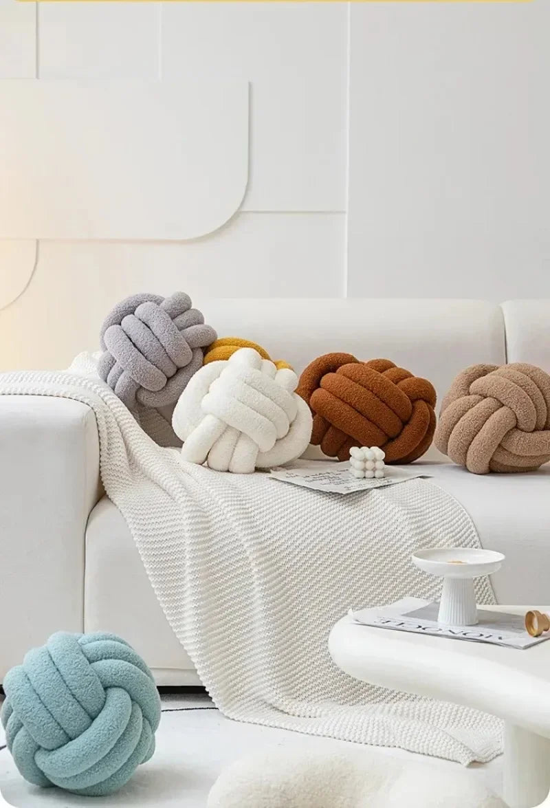 Aesthetic Knot Globe Plush Cushion