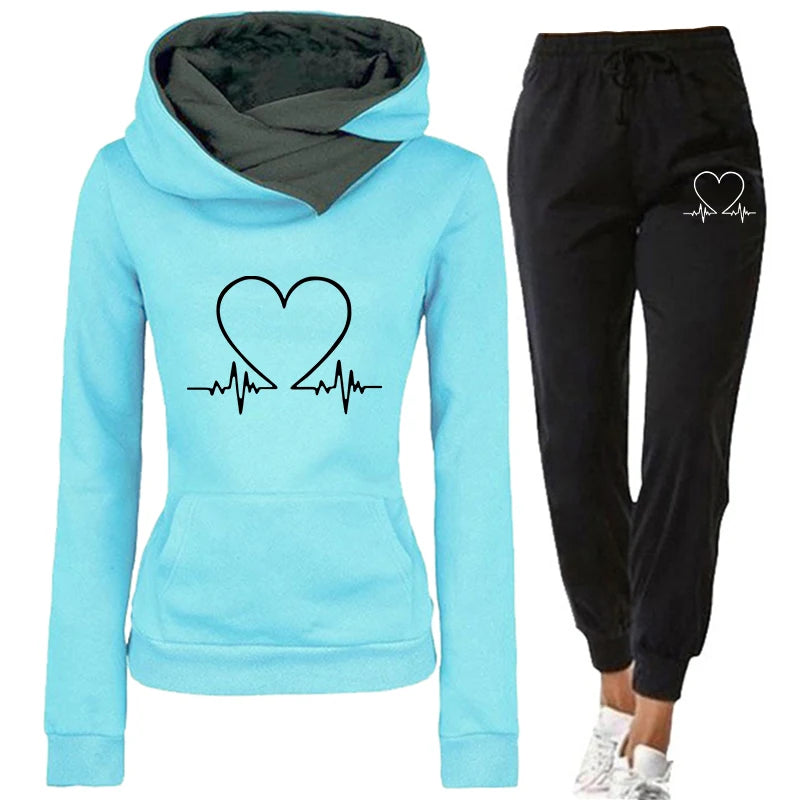 Women’s Winter Warm Hoodie & Pants Tracksuit Set