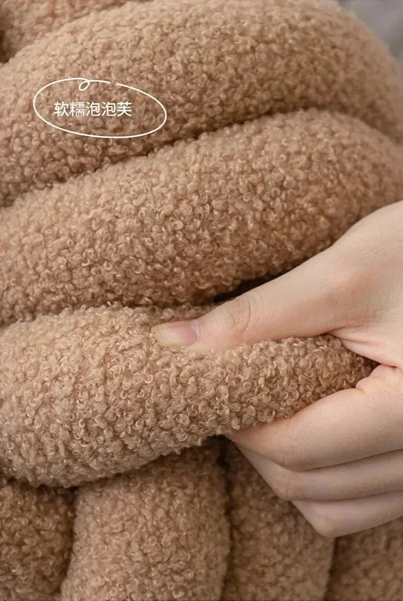 Aesthetic Knot Globe Plush Cushion