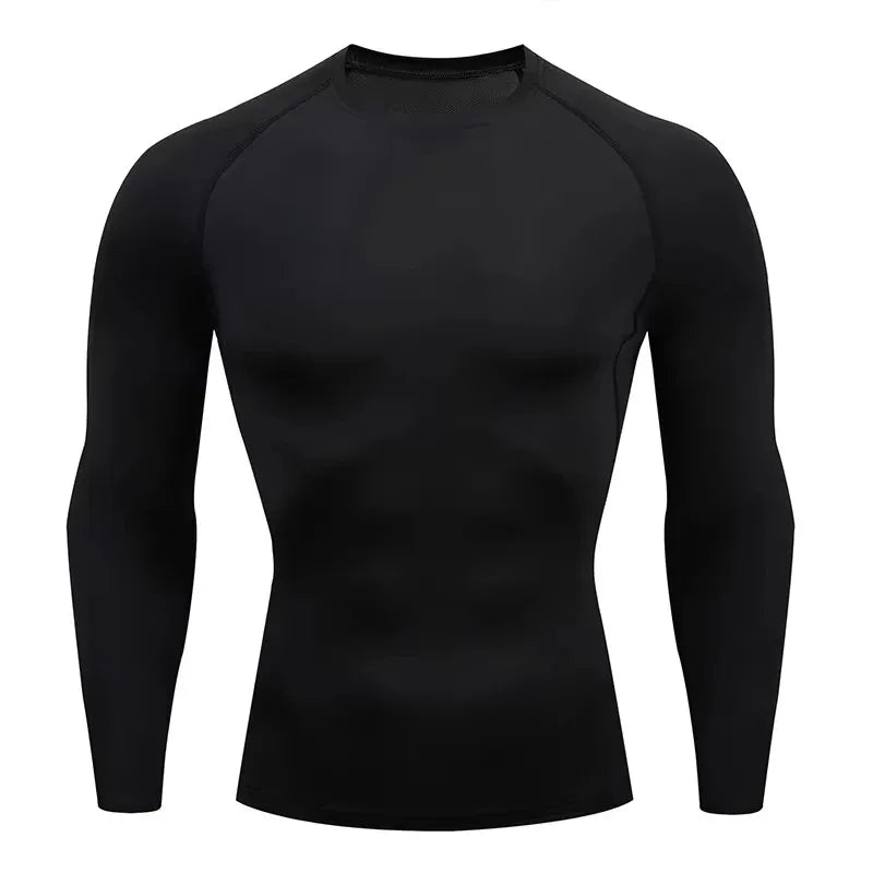 Men's Thermal Compression Shirt – Long Sleeve Running & Gym Workout Top