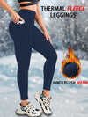 Women’s Thermal Fleece Lined Leggings – High Waisted Winter Workout Tights with Pockets