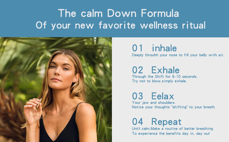 Stainless Steel Mindful Breathing Necklace - Anxiety Relief