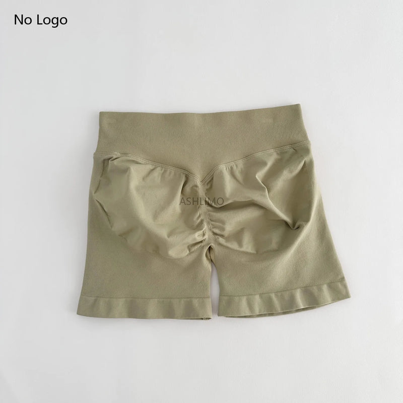 ARFTE Butt-Lifting Low Ribbed Elastic Band  Seamless Yoga-Biker Shorts