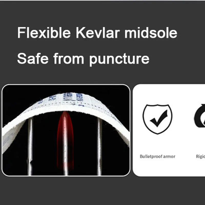 Oulylan Men's Steel Toe Safety Shoes – Puncture-Resistant Work Boots with Rotary Button Closure