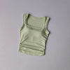Women's Square Collar Fixed One-piece Sports Vest