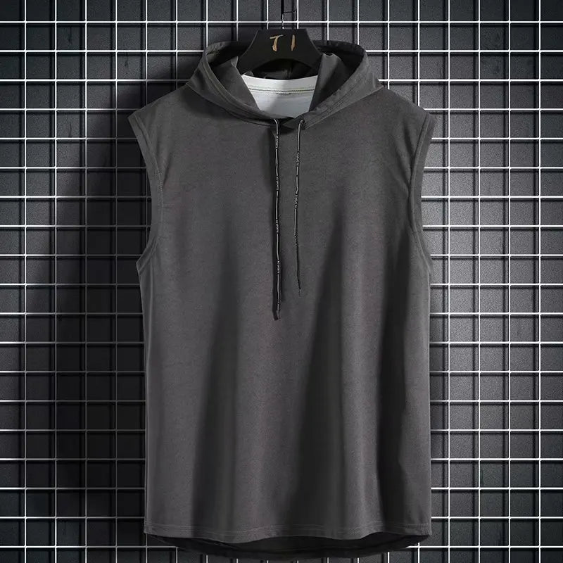 New Men’s Fashion Sportswear Hooded Sleeveless T-Shirt