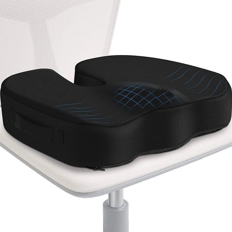 Orthopedic Memory Foam Seat Cushion – U-Shaped Comfort & Support