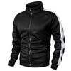 Men's Fleece-Lined Colorblock Jacket – Warm Zip-Up Sport Coat with Kangaroo Pocket