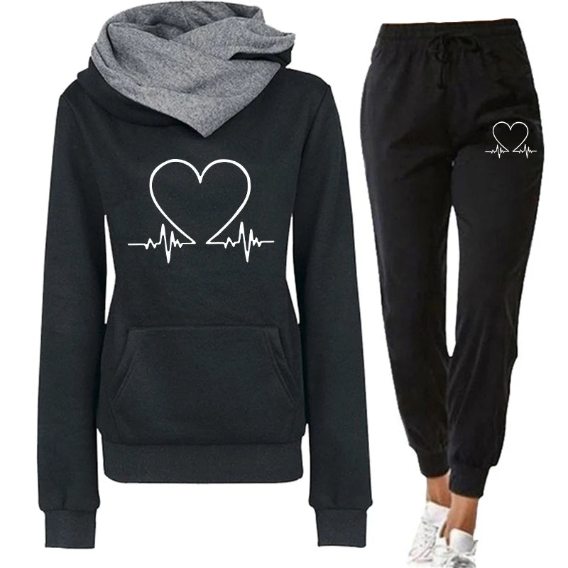 Women’s Winter Warm Hoodie & Pants Tracksuit Set